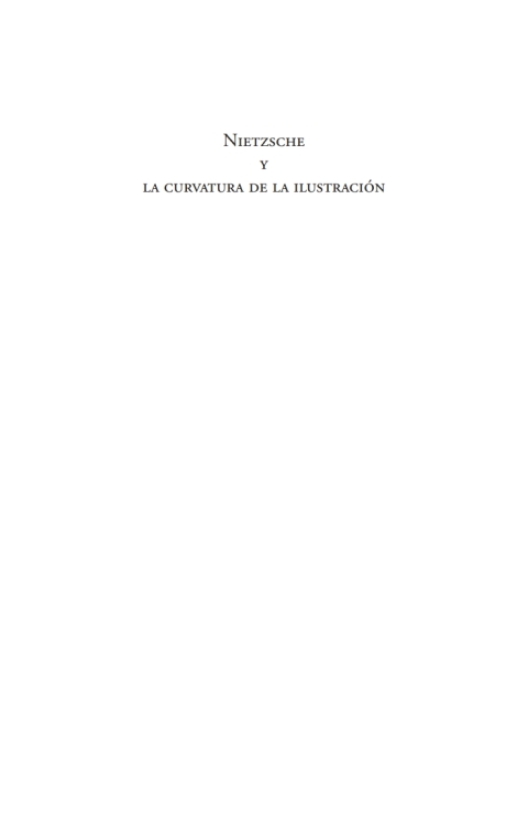 Cover image for book Nietzsche y la curvatura de la ilustración