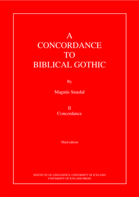 Cover image for book A Concordance to Biblical Gothic