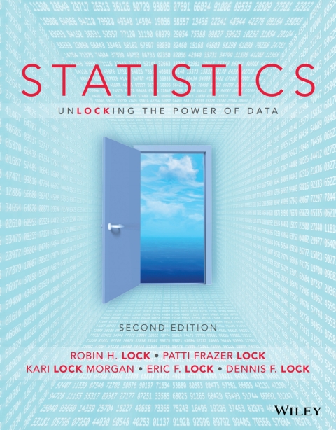 Cover image for book Statistics: Unlocking the Power of Data, Second Edition WileyPLUS Single-term
