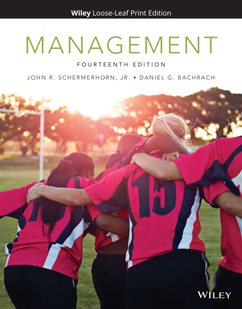 Cover image for book Management Fourteenth Edition WileyPLUS Single-term
