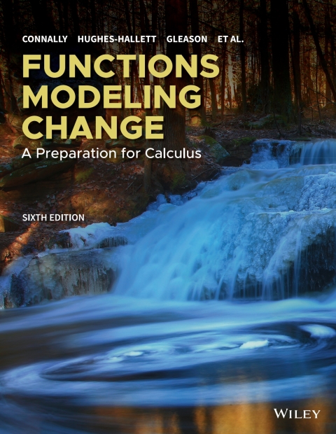 Cover image for book Functions Modeling Change WileyPLUS Multi-term