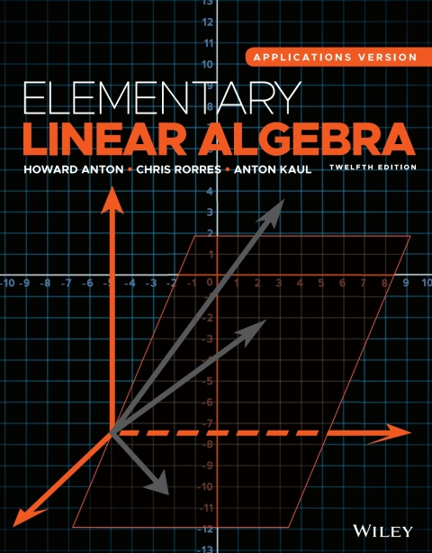 Cover image for book Elementary Linear Algebra, Applications Version 12th Edition WileyPLUS Multi-term