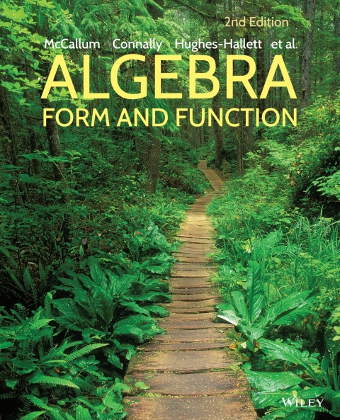 Cover image for book Algebra: Form and Function, 2nd Edition WileyPLUS Multi-term