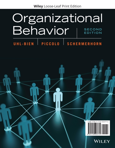 Cover image for book Organizational Behavior 2nd Edition WileyPLUS Single-term