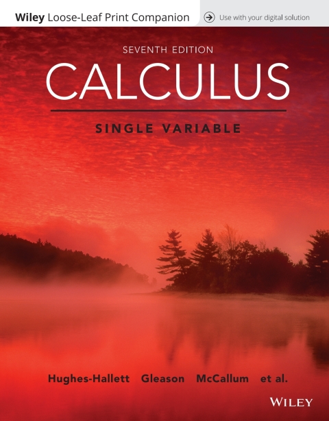 Cover image for book Calculus: Single Variable, Seventh Edition WileyPLUS Single-term