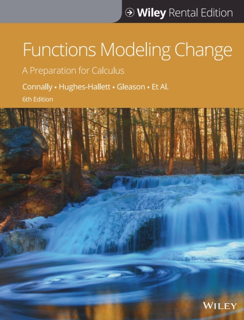 Cover image for book Functions Modeling Change, Sixth Edition WileyPLUS Single-term