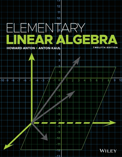 Cover image for book Elementary Linear Algebra, Twelfth Edition WileyPLUS Single-term