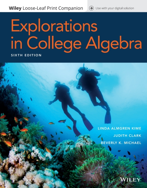 Cover image for book Explorations in College Algebra, WileyPLUS Single-term