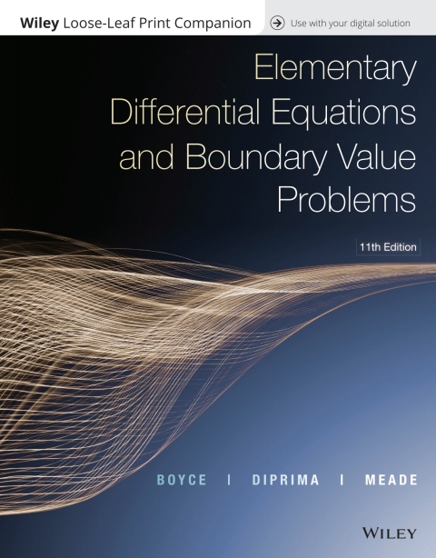 Cover image for book Elementary Differential Equations and Boundary Value Problems, Eleventh Edition WileyPLUS Multi-term