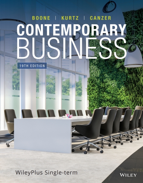 Cover image for book Contemporary Business, WileyPLUS Single-term