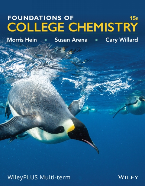 Cover image for book Foundations of College Chemistry, 15e WileyPLUS Multi-term