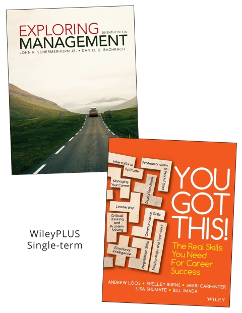 Cover image for book Exploring Management, 7e  –  You Got This, WileyPLUS Single-term