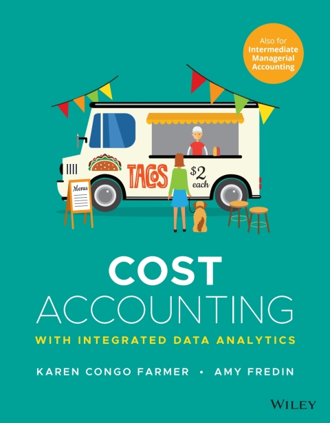 Cover image for book Cost Accounting, with Data Analytics for Accounting 1e WileyPLUS Single-term
