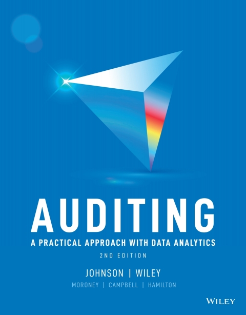 Cover image for book Auditing: A Practical Approach, with Data Analytics for Accounting 1e WileyPLUS Single-term