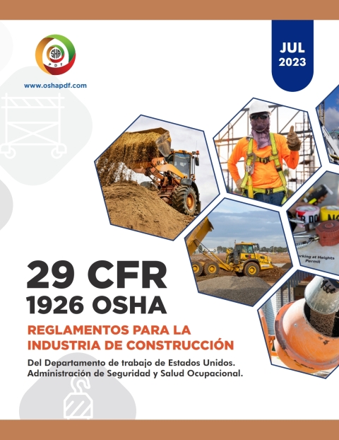 Cover image for book Spanish OSHA 1926 Construction Industry July 2023 Book