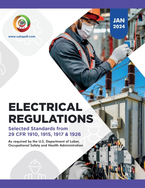 Cover image for book OSHA Electrical Regulations Book - January 2024