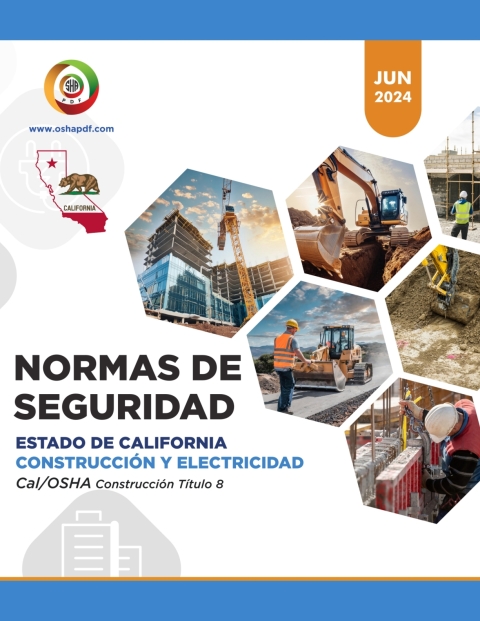 Cover image for book Spanish CAL/OSHA Construction Industry June 2024 Book