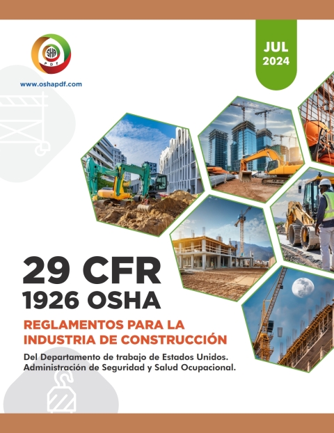 Cover image for book Spanish OSHA 1926 Construction Industry July 2024 Book