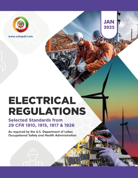 Cover image for book OSHA Electrical Regulations Book - January 2025