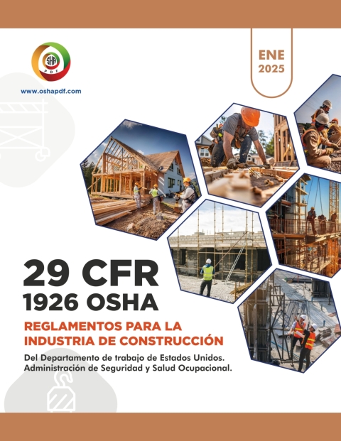 Cover image for book Spanish OSHA 1926 Construction Industry January 2025 Book