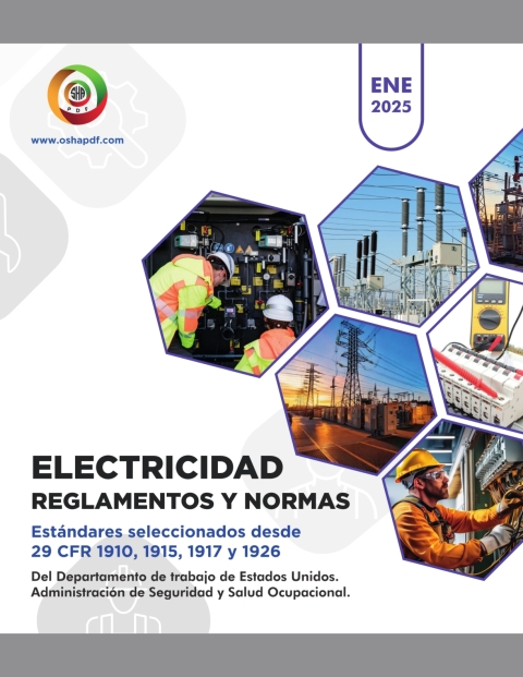 Cover image for book Spanish OSHA Electrical Regulations Book - January 2025