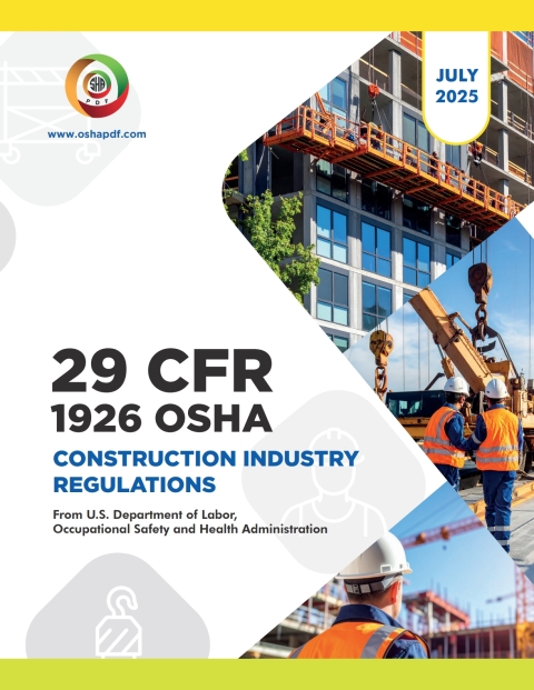 Cover image for book OSHA 1926 Construction Industry July 2025 Book
