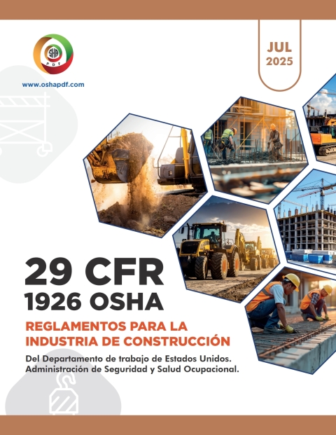 Cover image for book Spanish OSHA 1926 Construction Industry July 2025 Book