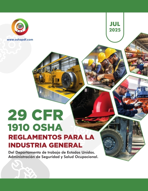 Cover image for book Spanish OSHA 1910 General Industry July 2025 Book
