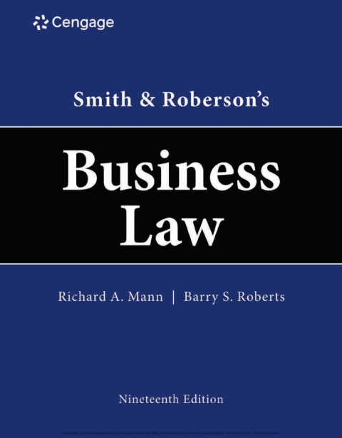Cover image for book Smith & Roberson's Business Law