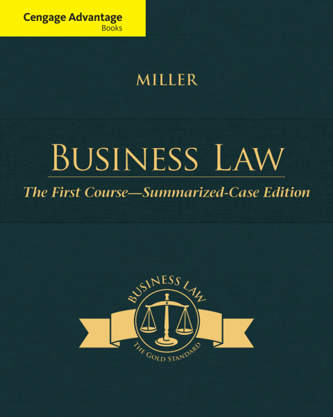 Cover image for book Cengage Advantage Books: Business Law: The First Course - Summarized Case Edition