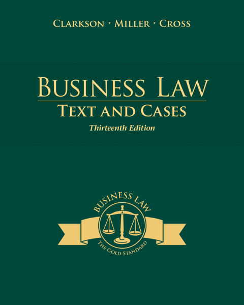 Cover image for book Business Law: Text and Cases