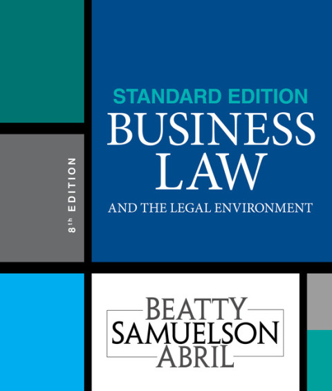 Cover image for book Business Law and the Legal Environment, Standard Edition