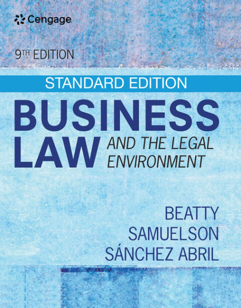 Cover image for book Business Law and the Legal Environment, Standard Edition