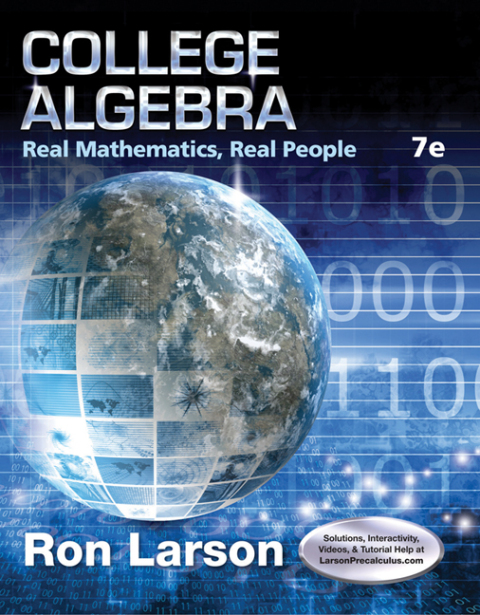 Cover image for book College Algebra: Real Mathematics, Real People