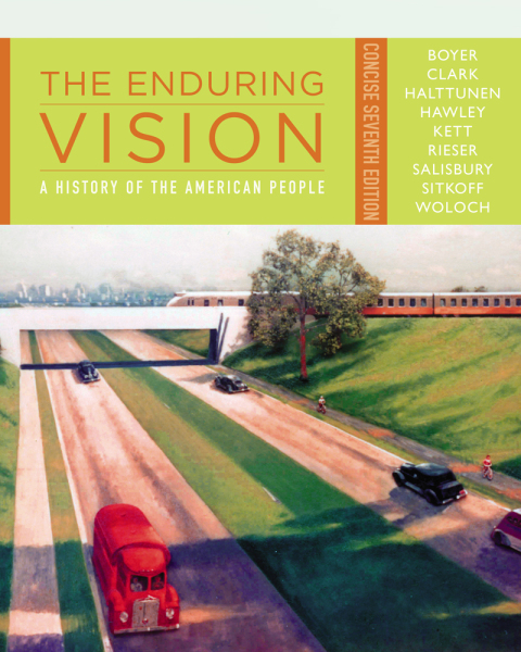 Cover image for book The Enduring Vision: A History of the American People, Concise