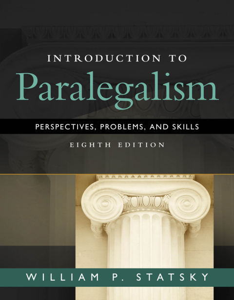 Cover image for book Introduction to Paralegalism: Perspectives, Problems and Skills