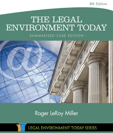 Cover image for book The Legal Environment Today - Summarized Case Edition