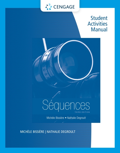 Cover image for book Student Activities Manual for Bissiere's Sequences