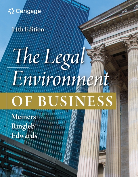 Cover image for book MindTap for Meiners/Ringleb/Edwards’ The Legal Environment of Business, 1 term Instant Access