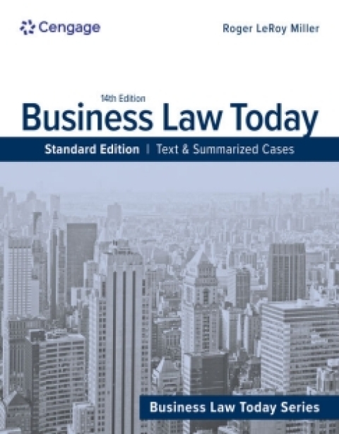 Cover image for book MindTap for Miller's Business Law Today, Standard: Text & Summarized Cases, 1 term Instant Access