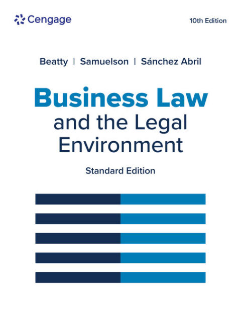 Cover image for book Business Law and the Legal Environment, Standard Edition