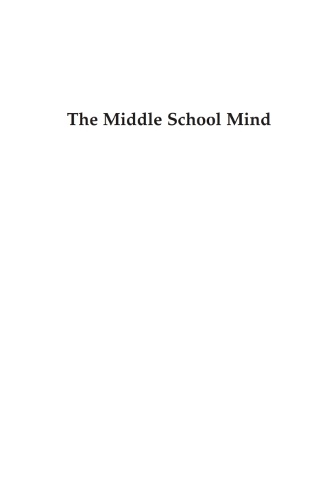 Cover image for book The Middle School Mind