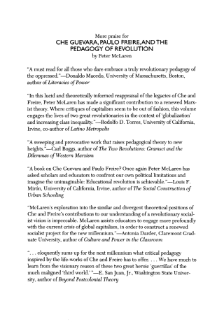 Che Guevara, Paulo Freire, and the Pedagogy of Revolution