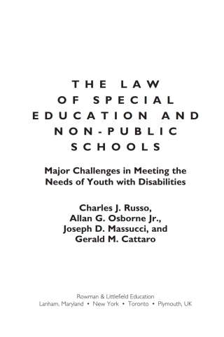 The Law of Special Education and Non-Public Schools