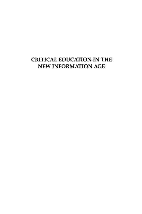 Cover image for book Critical Education in the New Information Age
