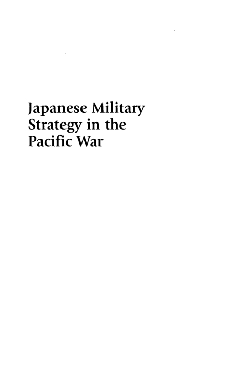 Cover image for book Japanese Military Strategy in the Pacific War