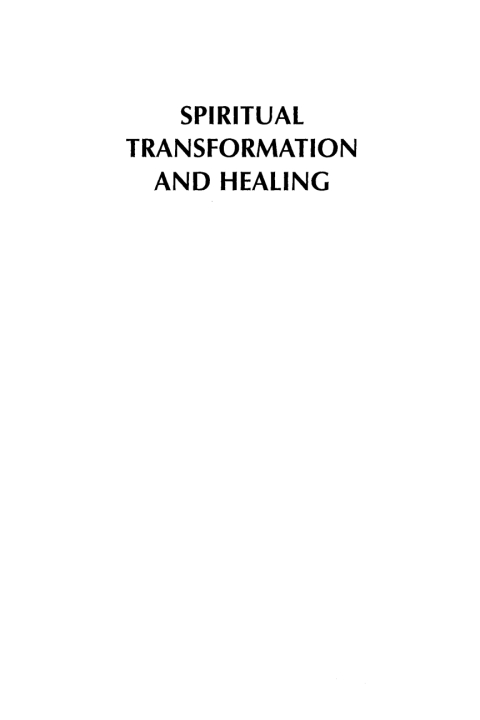 Cover image for book Spiritual Transformation and Healing