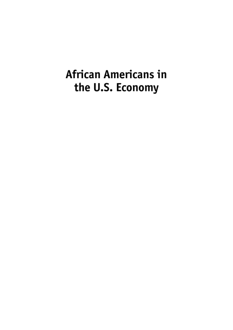 Cover image for book African Americans in the U.S. Economy
