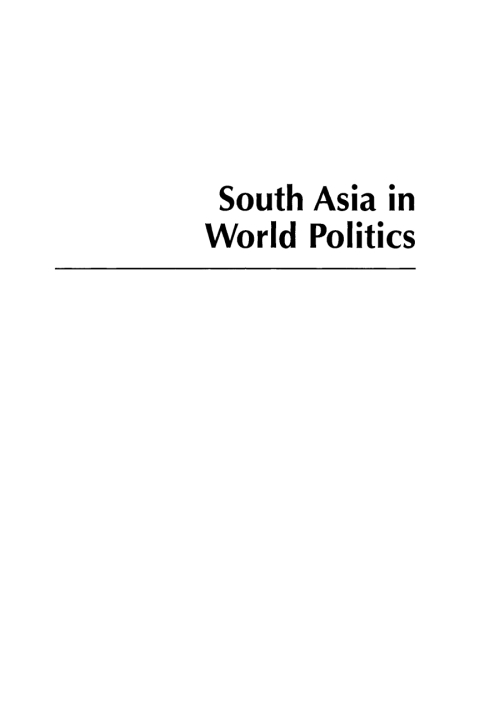 Cover image for book South Asia in World Politics