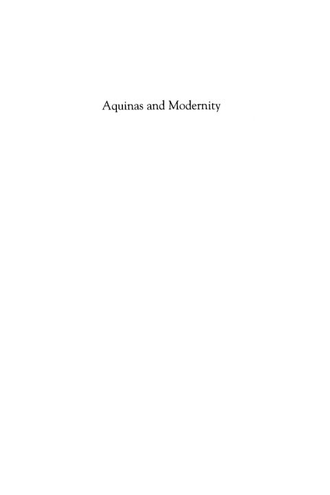 Cover image for book Aquinas and Modernity